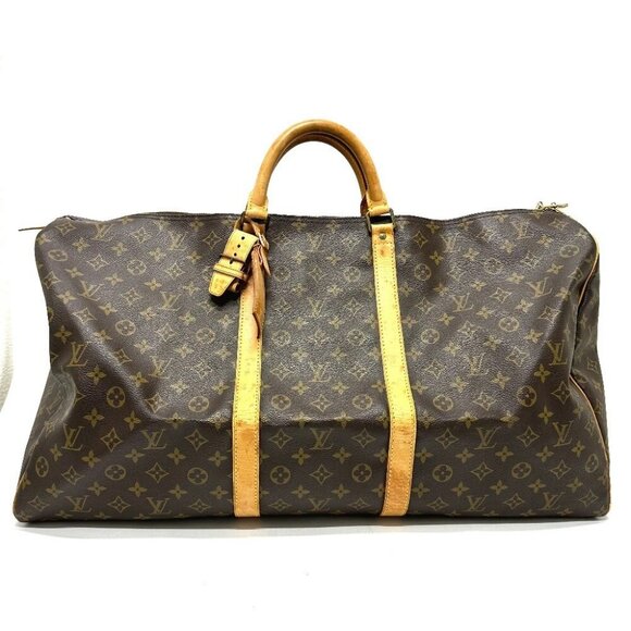 LOUIS VUITTON M41422 Monogram Keepall60 Travel Bag Duffle Bag Canvas Brown - Picture 1 of 12